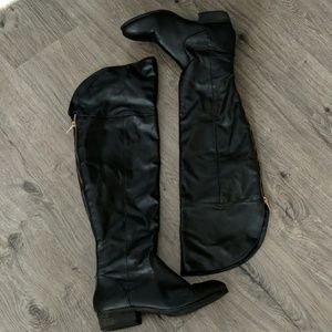 Report Black over-the-knee zip up boots - sz9